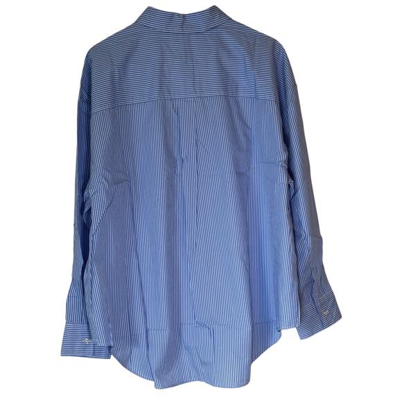 Edited by Remi Bader Oversized Button-Down Blue Pin-Striped Shirt Women's XL NWT - Picture 6 of 6